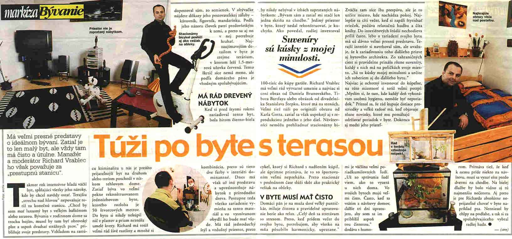 Túži po byte s terasou