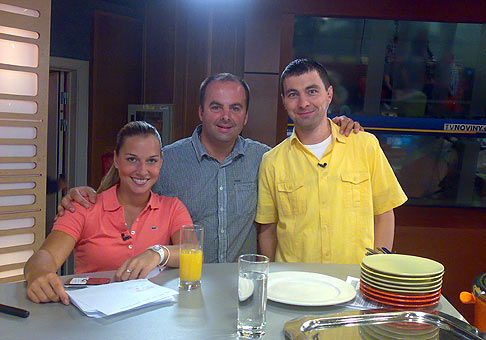 V teleráne televízie Markíza s Dominikou Cibulkovou a Darom Richterom. 10.6.2009
