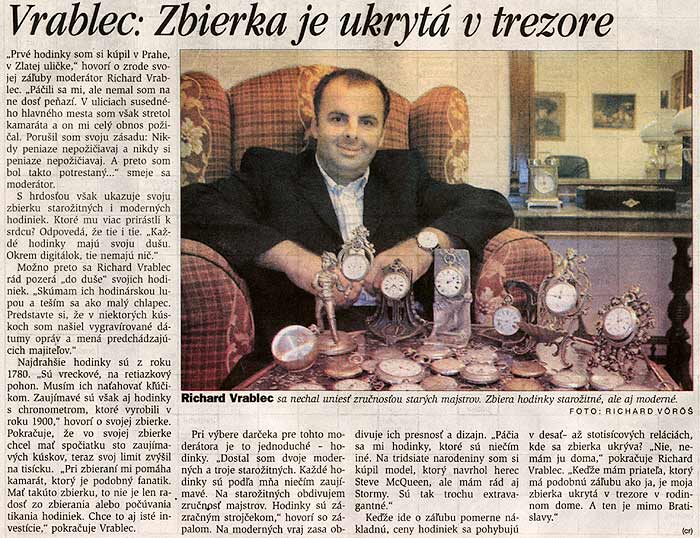 Pravda 20. Sept. 2003: Vrablec: Zbierka je ukrytá v trezore